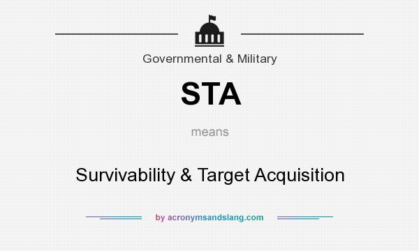 What does STA mean? It stands for Survivability & Target Acquisition
