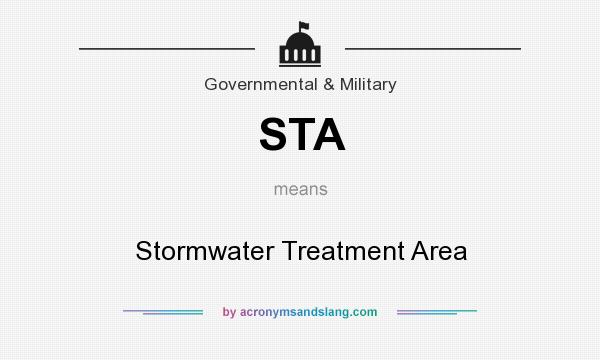 What does STA mean? It stands for Stormwater Treatment Area