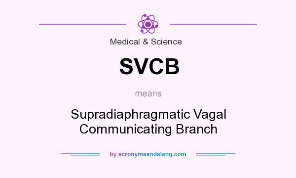 What does SVCB mean? It stands for Supradiaphragmatic Vagal Communicating Branch
