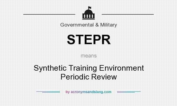 What does STEPR mean? It stands for Synthetic Training Environment Periodic Review