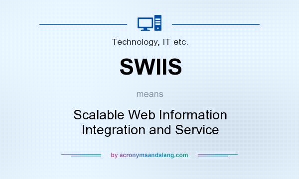What does SWIIS mean? It stands for Scalable Web Information Integration and Service