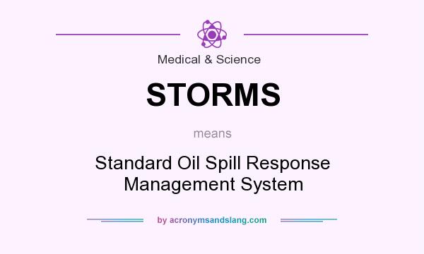 What does STORMS mean? It stands for Standard Oil Spill Response Management System