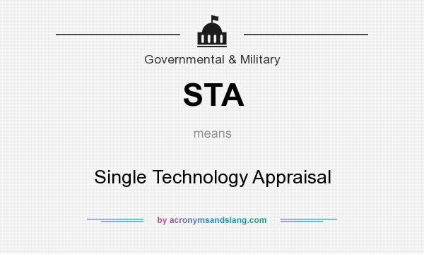 What does STA mean? It stands for Single Technology Appraisal