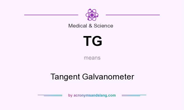 What does TG mean? It stands for Tangent Galvanometer