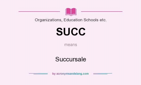 What does SUCC mean? It stands for Succursale