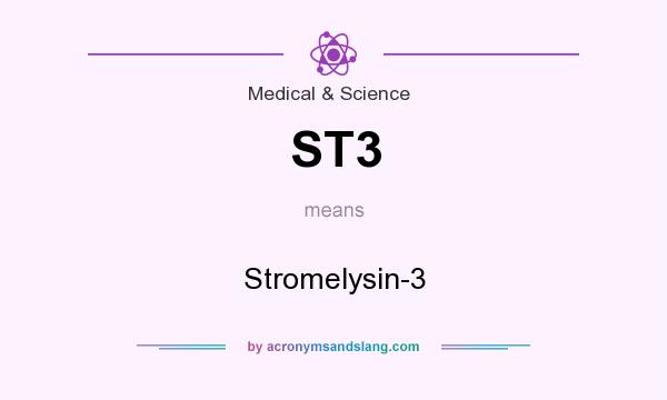 What does ST3 mean? It stands for Stromelysin-3