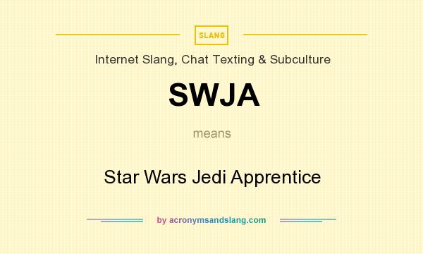 What does SWJA mean? It stands for Star Wars Jedi Apprentice