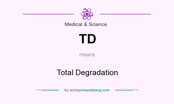 What does TD mean? It stands for Total Degradation