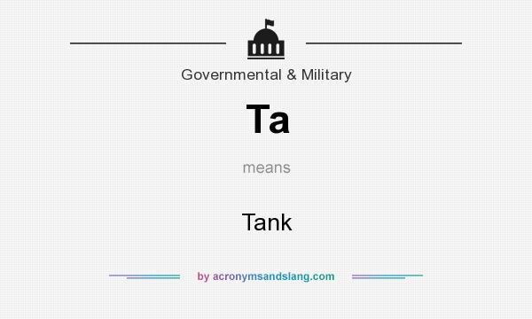 What does Ta mean? It stands for Tank
