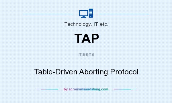 What does TAP mean? It stands for Table-Driven Aborting Protocol