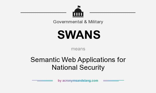 What does SWANS mean? It stands for Semantic Web Applications for National Security