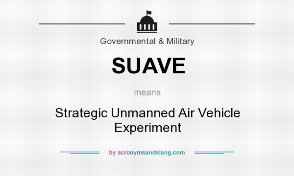 What does SUAVE mean? It stands for Strategic Unmanned Air Vehicle Experiment