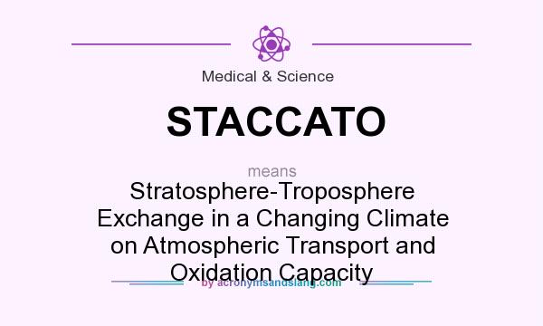 What does STACCATO mean? It stands for Stratosphere-Troposphere Exchange in a Changing Climate on Atmospheric Transport and Oxidation Capacity