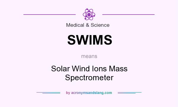 What does SWIMS mean? It stands for Solar Wind Ions Mass Spectrometer