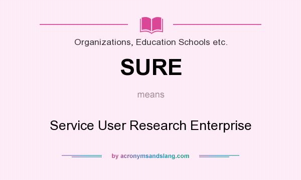 What does SURE mean? It stands for Service User Research Enterprise