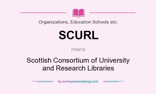 What does SCURL mean? It stands for Scottish Consortium of University and Research Libraries