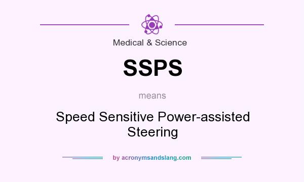 What does SSPS mean? It stands for Speed Sensitive Power-assisted Steering