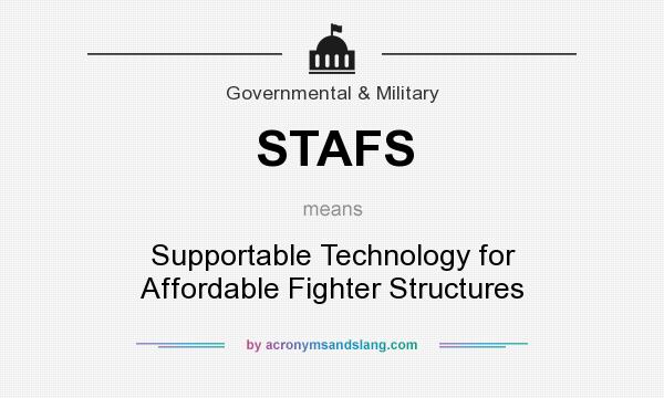 What does STAFS mean? It stands for Supportable Technology for Affordable Fighter Structures
