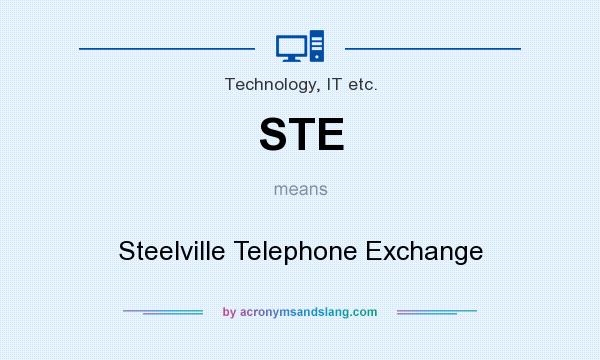 What does STE mean? It stands for Steelville Telephone Exchange