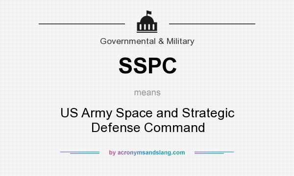 What does SSPC mean? It stands for US Army Space and Strategic Defense Command