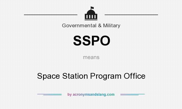 What does SSPO mean? It stands for Space Station Program Office