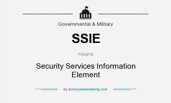 What does SSIE mean? It stands for Security Services Information Element