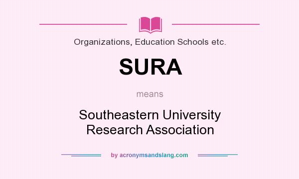 What does SURA mean? It stands for Southeastern University Research Association