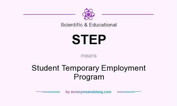 What does STEP mean? It stands for Student Temporary Employment Program