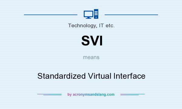 What does SVI mean? It stands for Standardized Virtual Interface
