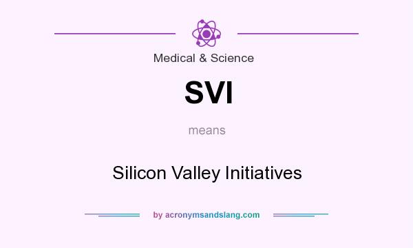 What does SVI mean? It stands for Silicon Valley Initiatives