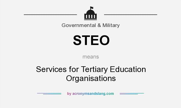 What does STEO mean? It stands for Services for Tertiary Education Organisations
