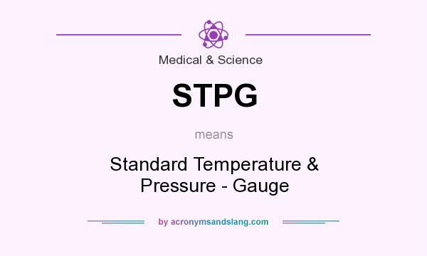 What does STPG mean? It stands for Standard Temperature & Pressure - Gauge