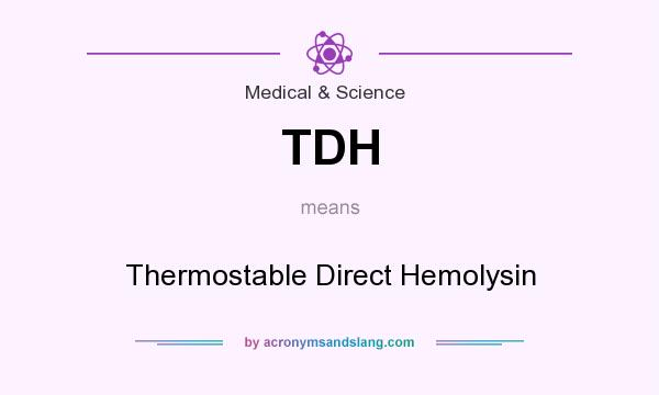 What does TDH mean? It stands for Thermostable Direct Hemolysin
