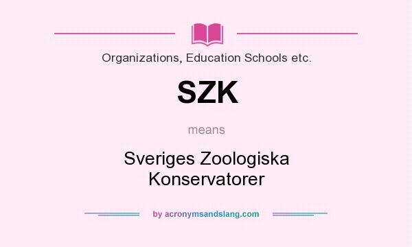What does SZK mean? It stands for Sveriges Zoologiska Konservatorer