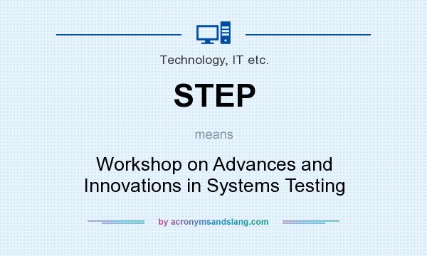 What does STEP mean? It stands for Workshop on Advances and Innovations in Systems Testing