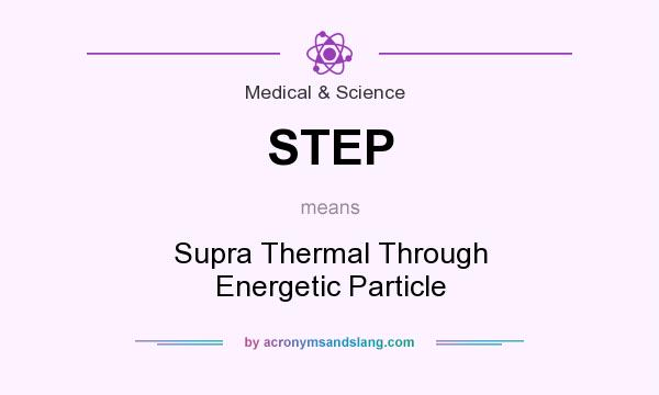 What does STEP mean? It stands for Supra Thermal Through Energetic Particle