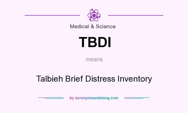 What does TBDI mean? It stands for Talbieh Brief Distress Inventory