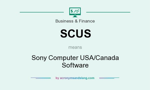 What does SCUS mean? It stands for Sony Computer USA/Canada Software