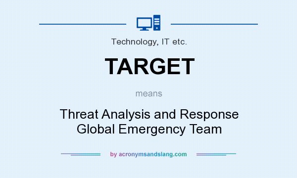 What does TARGET mean? It stands for Threat Analysis and Response Global Emergency Team