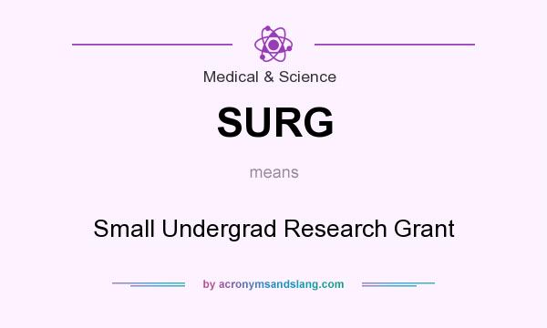 What does SURG mean? It stands for Small Undergrad Research Grant