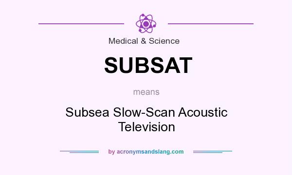 What does SUBSAT mean? It stands for Subsea Slow-Scan Acoustic Television