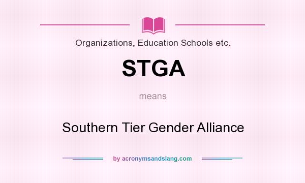 What does STGA mean? It stands for Southern Tier Gender Alliance