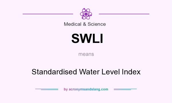 What does SWLI mean? It stands for Standardised Water Level Index