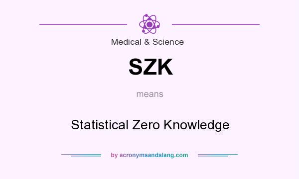 What does SZK mean? It stands for Statistical Zero Knowledge