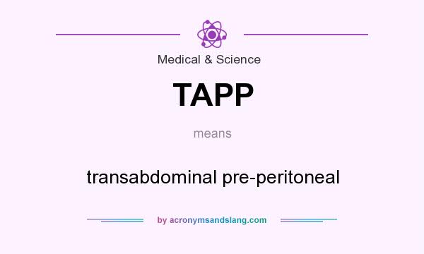 What does TAPP mean? It stands for transabdominal pre-peritoneal