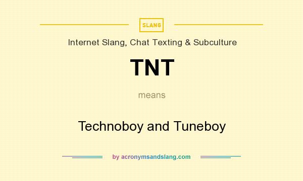 What does TNT mean? It stands for Technoboy and Tuneboy