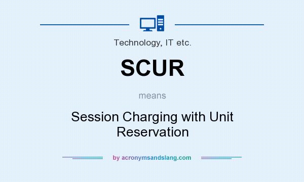 What does SCUR mean? It stands for Session Charging with Unit Reservation