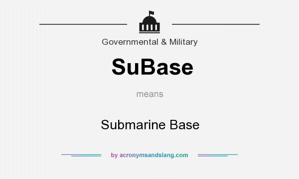 What does SuBase mean? It stands for Submarine Base