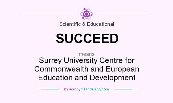 What does SUCCEED mean? It stands for Surrey University Centre for Commonwealth and European Education and Development