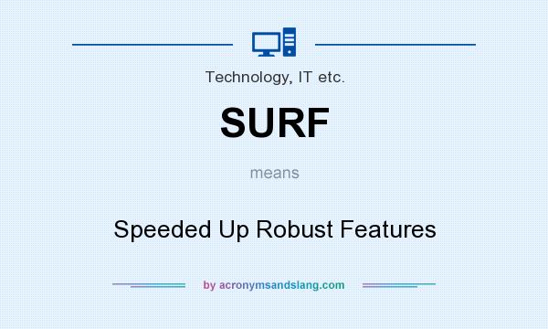 What does SURF mean? It stands for Speeded Up Robust Features